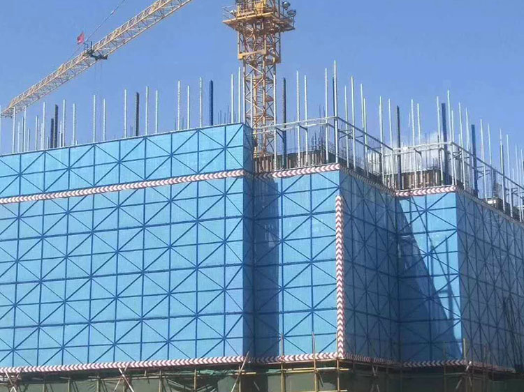 爬架網安裝效果